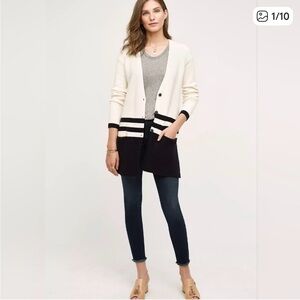 Angel of the North, Anthropologie brand, varsity cardigan, size small